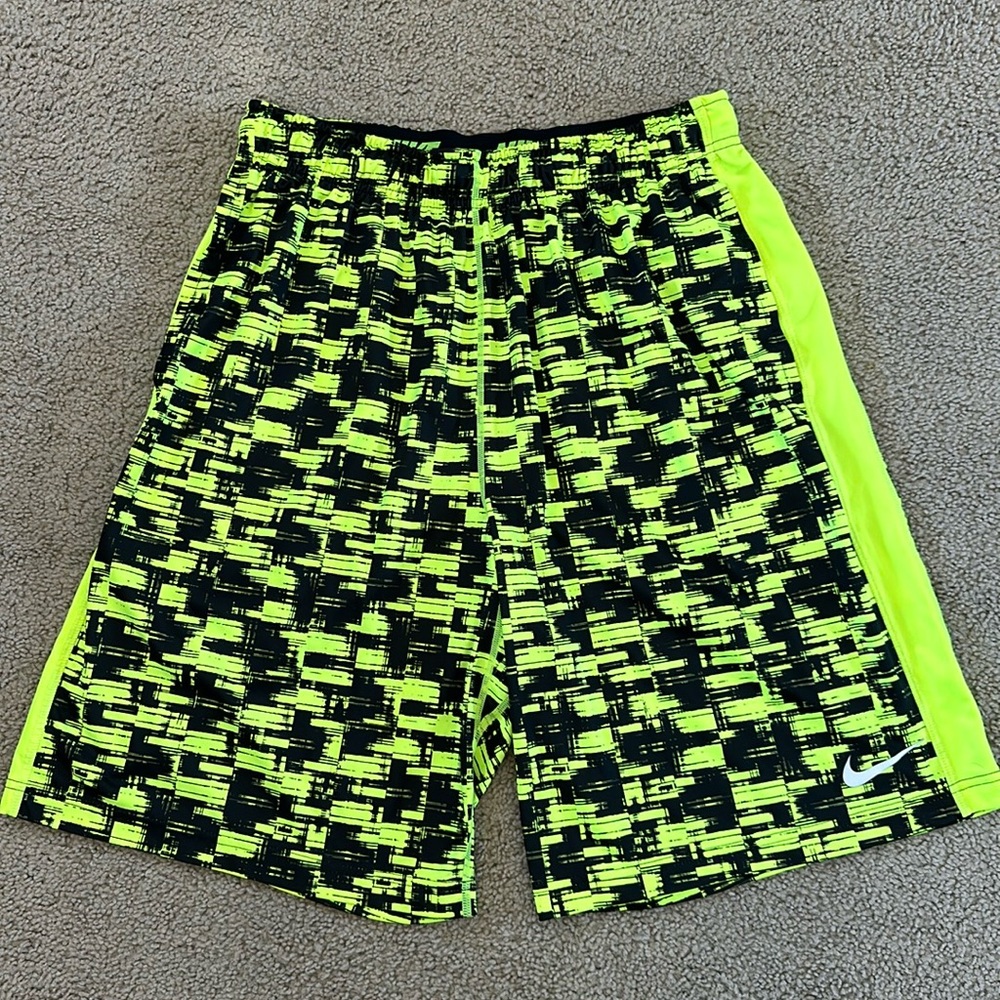 Large Neon Nike Dri-fit Shorts